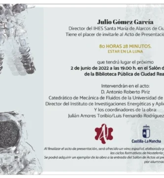 presentación del libro 80 horas 28 minutos. Estar en la luna