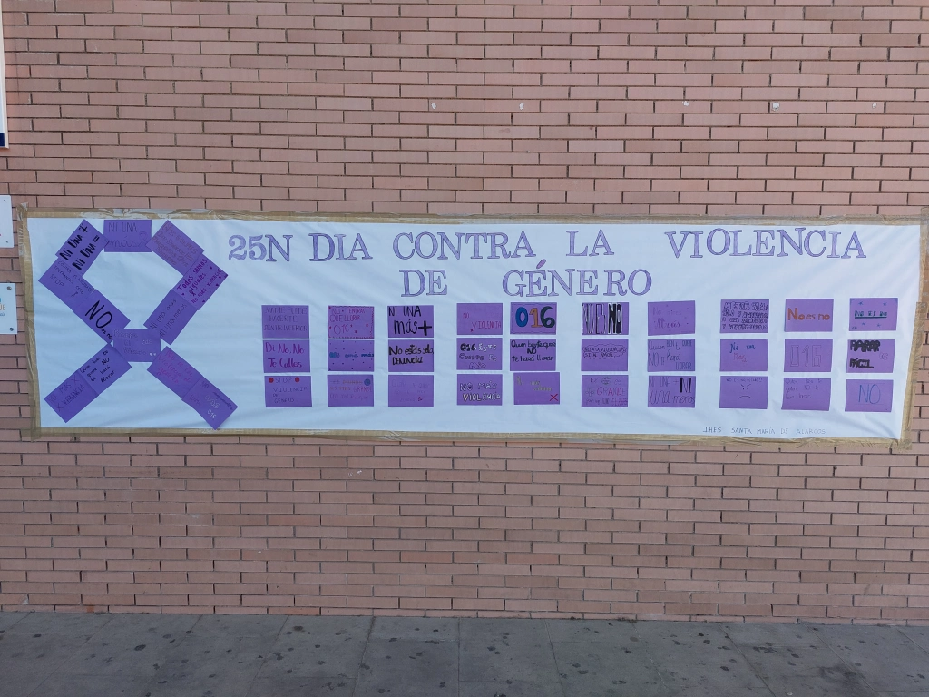 mural día internacional eliminación de violencia contra la mujer