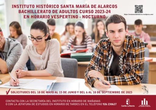 Solicitud bachillerato de adultos Curso 2023-24