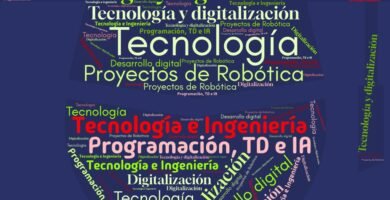 Nube de palabras tecnológicas