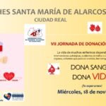 Cartel de la VII Jornada de Donación de Sangre en el IHES Santa María de Alarcos